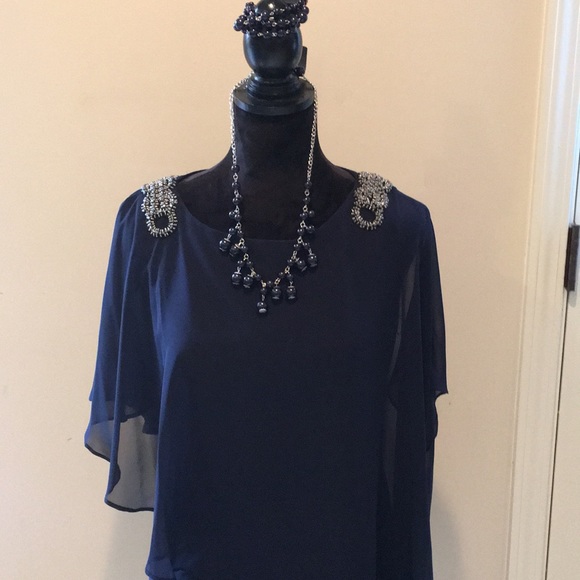 Beautiful navy blue dress - perfect for weddings - Picture 1 of 4